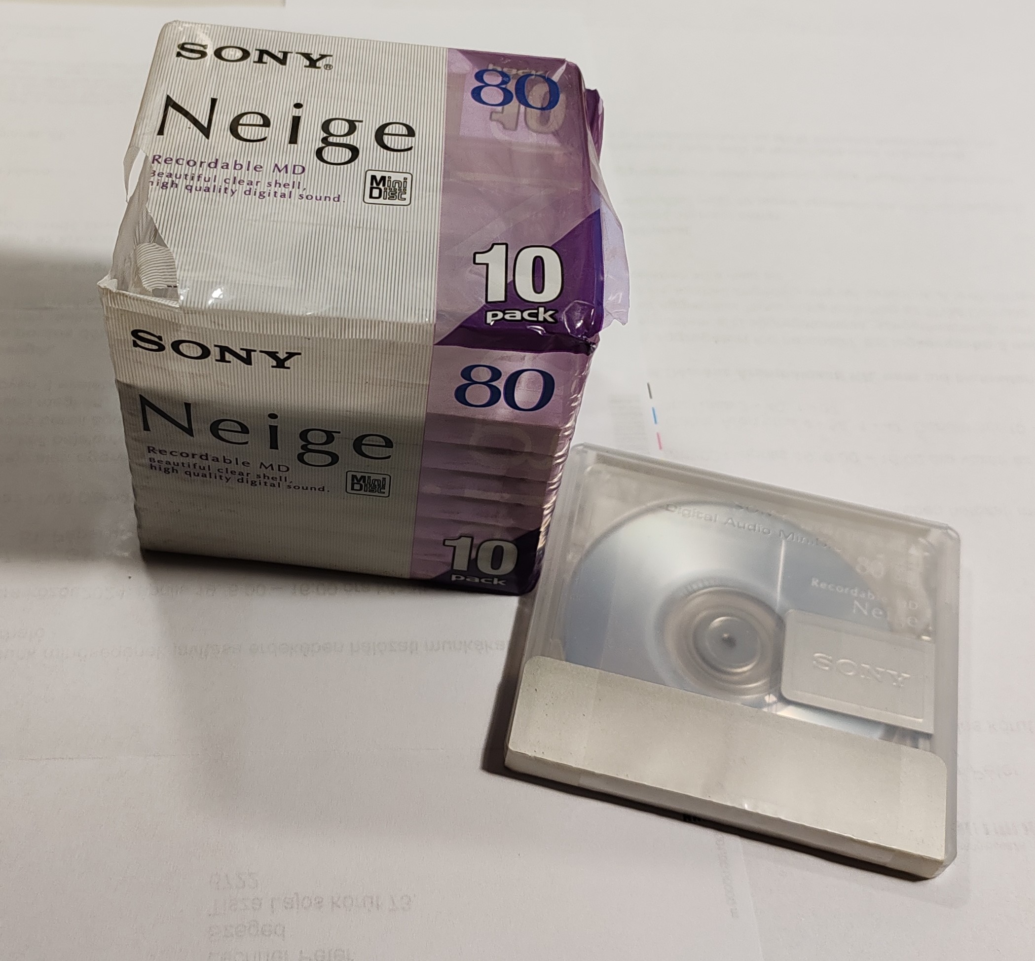 Sony Minidisc 80 minuten 5 pack | € 19,50 | Product