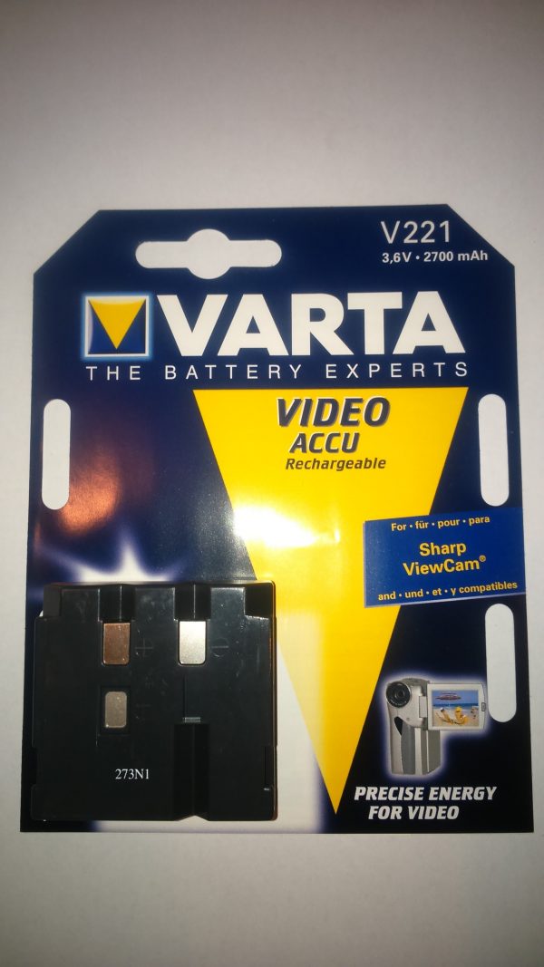 Varta V221 Sharp videó kamerákhoz 3.6V 2700mAh Ni-MH