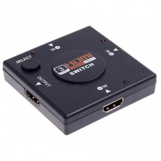 MP4, 3 bemenetes, nyomógombos, HDMI közösítő (Switch)